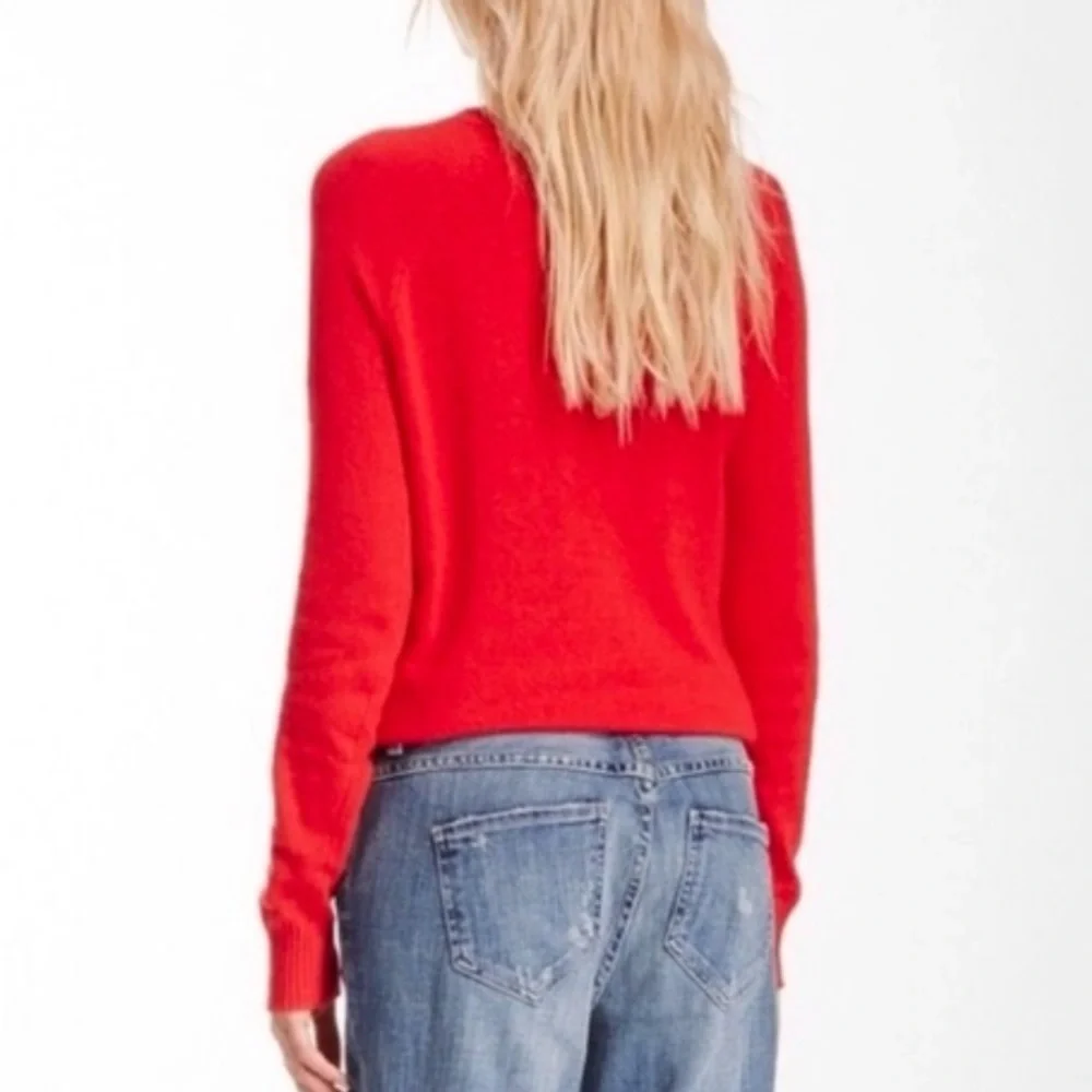 Wildfox Angora Rabbit Hair Sequin Knit Sweater Red SHOPPING IS MY CARDIO Medium